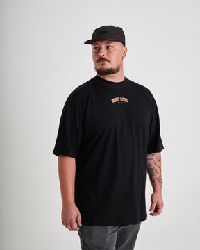 T-Shirt Oversized Printed Thrill - Black