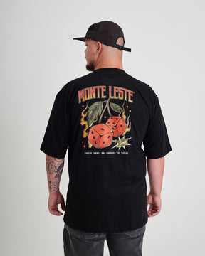 T-Shirt Oversized Printed Thrill - Black