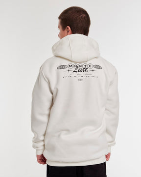 Sweatshirt Kangaroo Hooded - Letter Off White