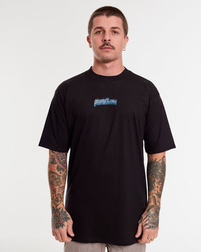 T-Shirt Oversized Printed Luck - Black