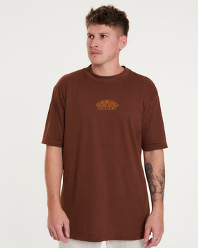 T-Shirt Oversized Printed Lion - Brown