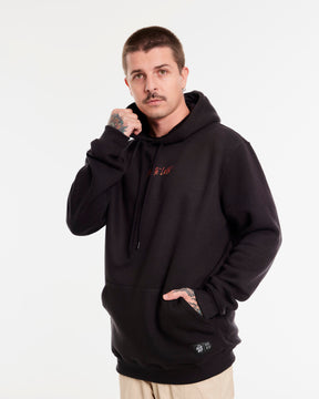 Sweatshirt Kangaroo Hooded - Thrown Black