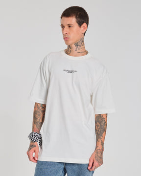 T-Shirt Oversized Printed Letter - Off White