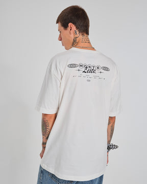 T-Shirt Oversized Printed Letter - Off White