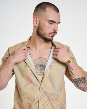 Camisa Casual Elastic Printed - America