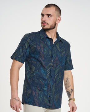 Camisa Casual Elastic Printed - Brasil