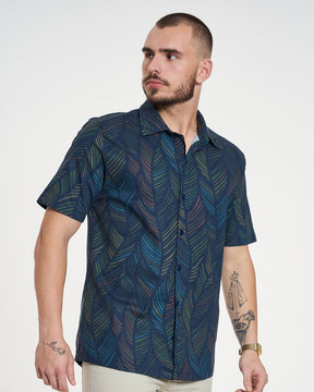 Camisa Casual Elastic Printed - Brasil