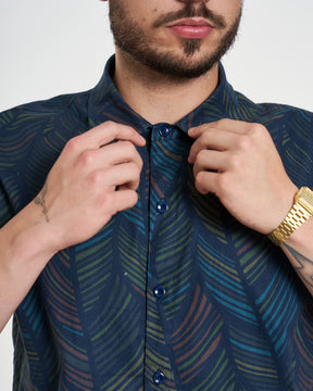 Camisa Casual Elastic Printed - Brasil