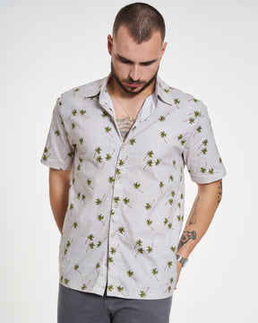 Camisa Casual Elastic Printed - Deserto