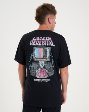 T-Shirt Regular Printed - Brainwash Black