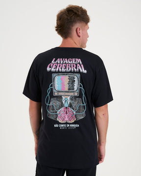T-Shirt Regular Printed - Brainwash Black