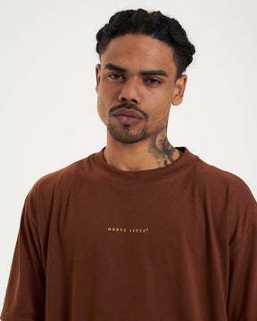 T-Shirt Oversized Printed ML - Brown