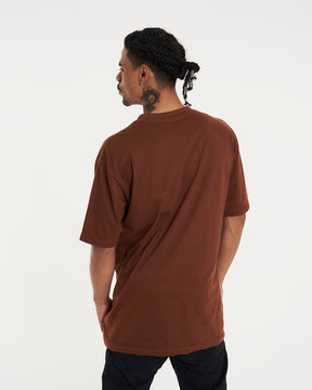 T-Shirt Oversized Printed ML - Brown
