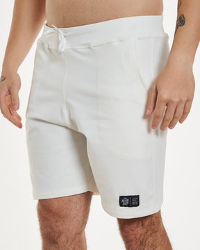 Shorts de Sweatshirt Elastic - Off White