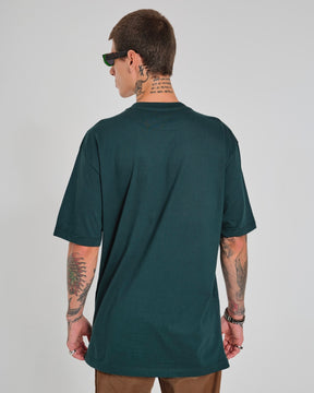 T-Shirt Oversized Printed Lua - Green Forest