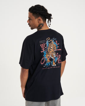 T-Shirt Regular Printed - Fight Black