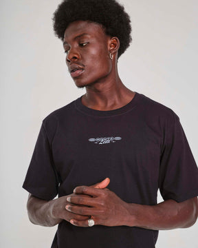 T-Shirt Regular Printed - Letter Black