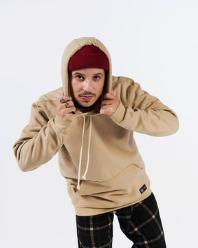 Sweatshirt Kangaroo Hooded - Sand Plain