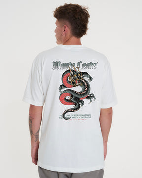 T-Shirt Oversized Printed Courage - Off White