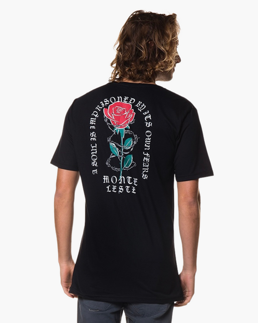 Printed T-Shirt - Rose Black