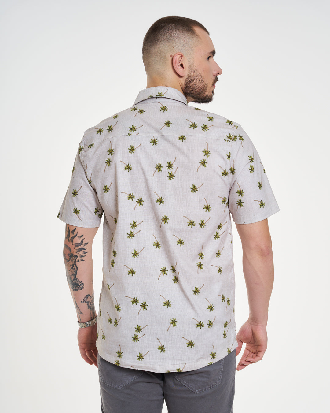 Casual Elastic Printed Shirt - Deserto