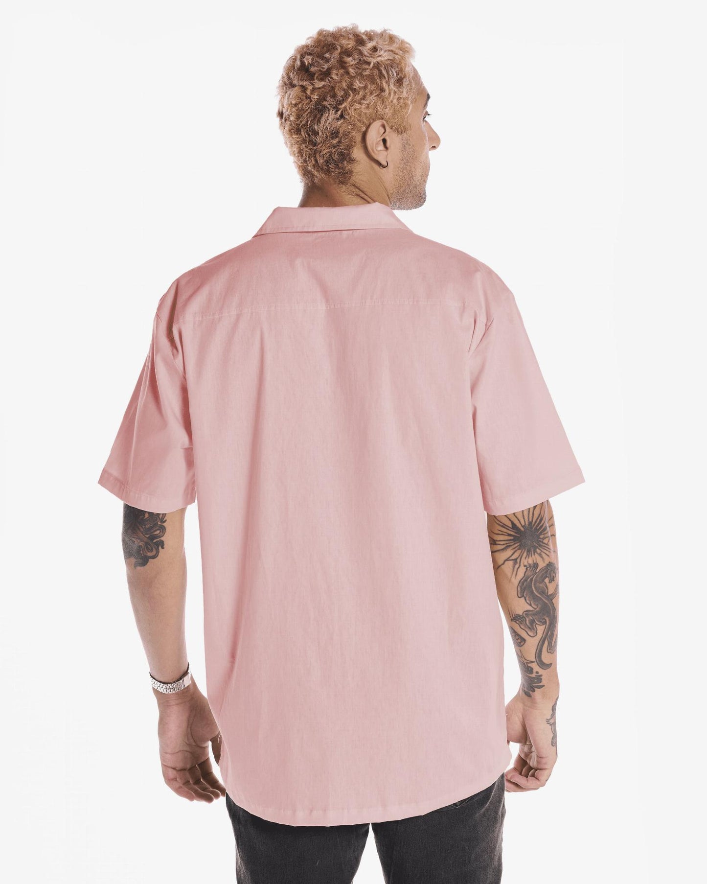 Casual Solid Shirt - Rose