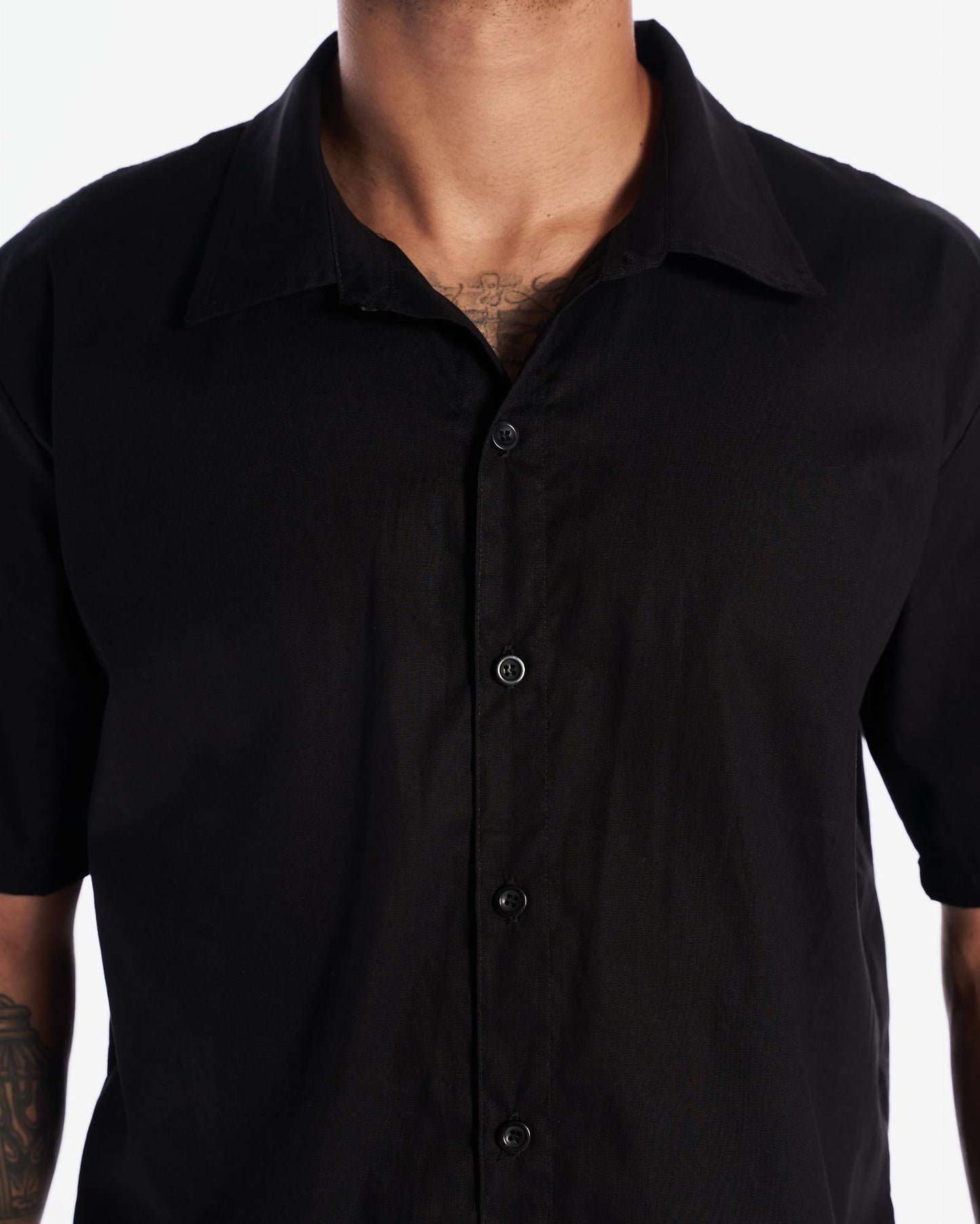 Casual Solid Shirt - Black