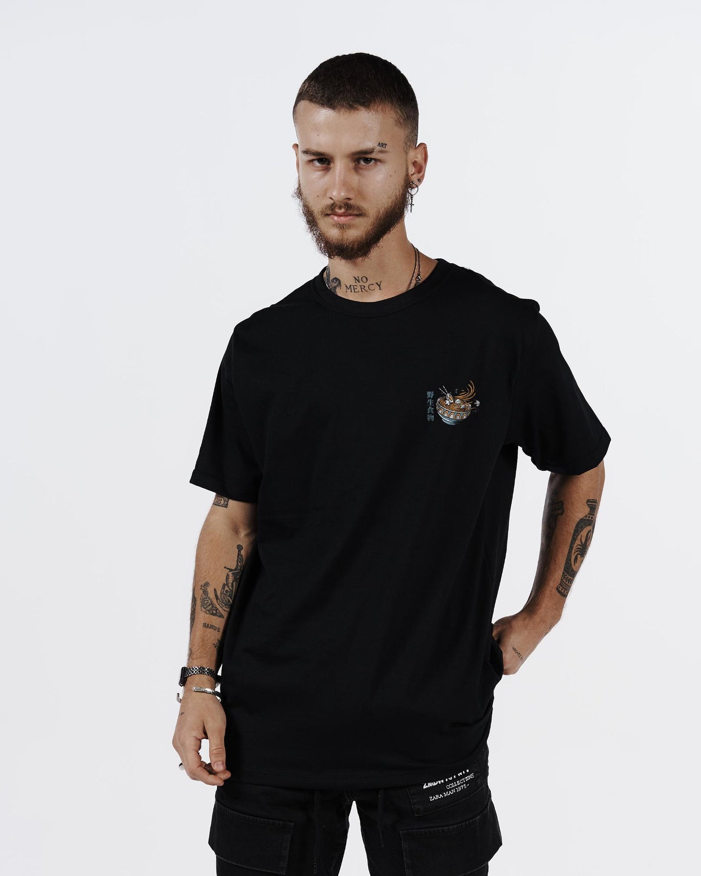 Printed T-Shirt - Black Ramen